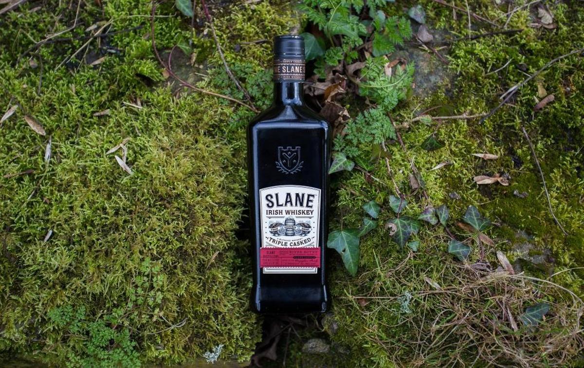 Slane Irish Whiskey was released in 2017; made with sourced whiskey, it has been triple aged in virgin oak and seasoned oak barrels and sherry casks. In a distinctive black bottle, it’s available in Kentucky.