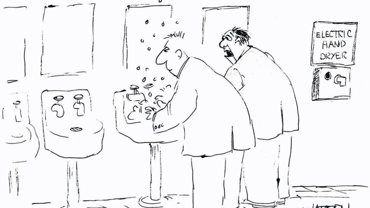“Excuse me, but you’re washing my hands by mistake!”