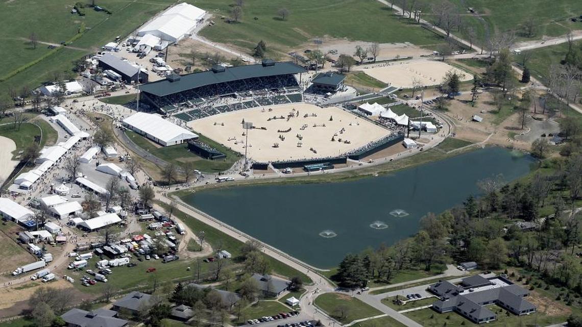 The permanent grandstand seating at the Rolex Stadium at the Kentucky Horse Park was built in advance of the World Equestrian Games in 2010.