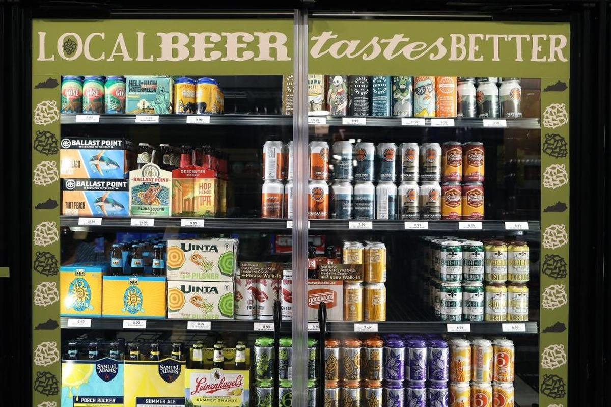 Store manager Derick Wright said Total Wine and More likes to emphasize local products, including craft beer.
