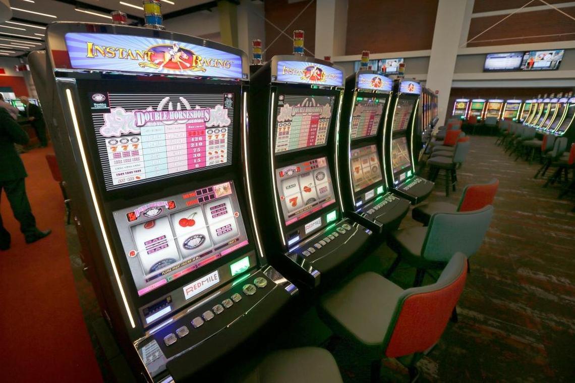 Historical horse racing machines at Lexington’s Red Mile.