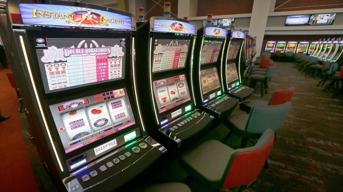 Historical horse racing machines at Lexington’s Red Mile.