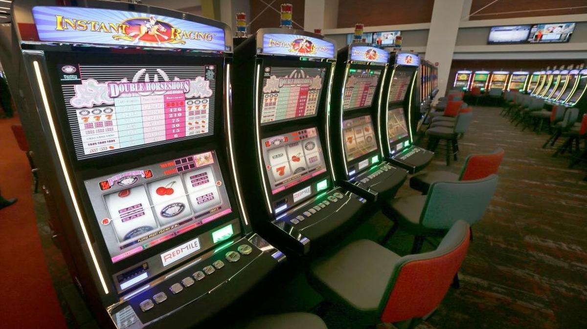 Historical horse racing machines at Lexington’s Red Mile.