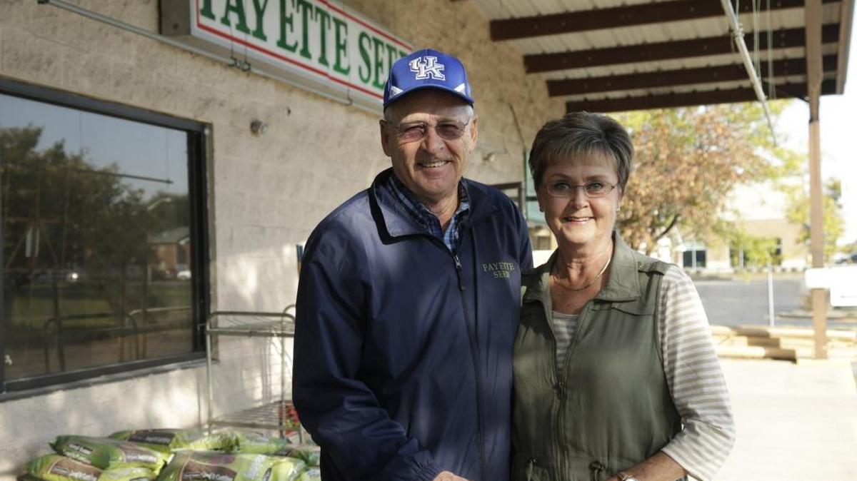 Jerry and Karen Goins have run the family business together since Jerry’s brother, Wayne Goins, left Fayette Seed in 2009. Its last remaining store, on Red Mile Road, is closing.
