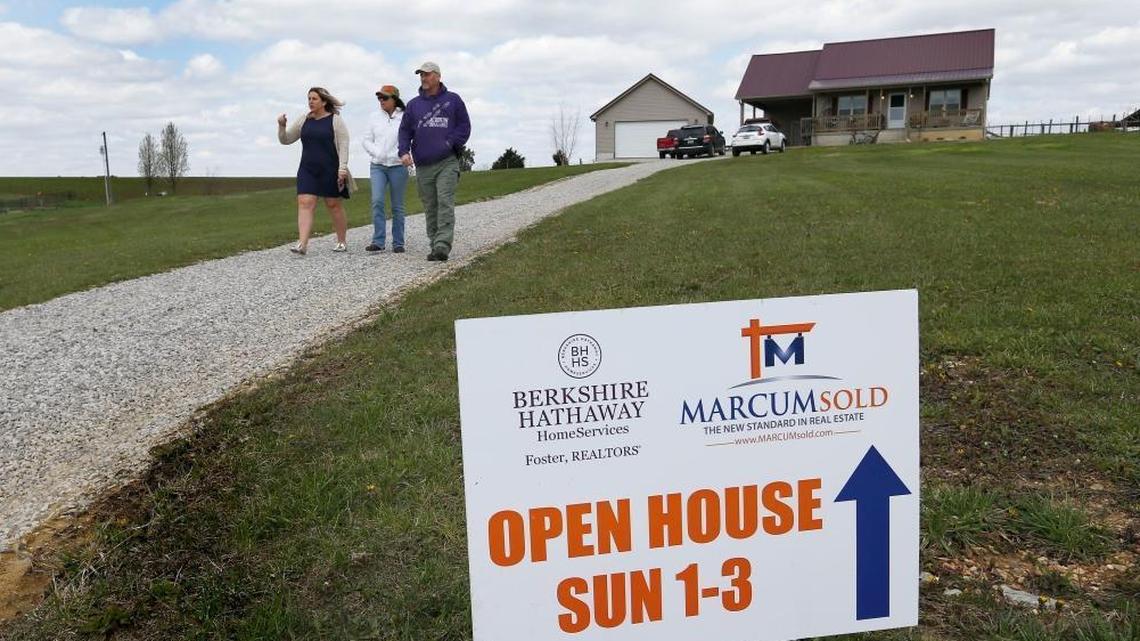 Realtor Amanda Stepp Marcum, left, showed a house she has listed at 323 Herndon Lane in Berea to Brad and Anita Winkler. The housing market in Lexington and Central Kentucky has a tight supply of houses.