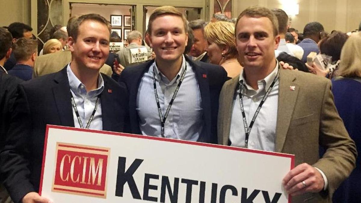 Commercial real estate professionals, from left, Jamie Adams, Gordy Hoagland and J.L. Cannady, recently received the Certified Commercial Investment Member designation after successfully completing an examination in Atlanta.