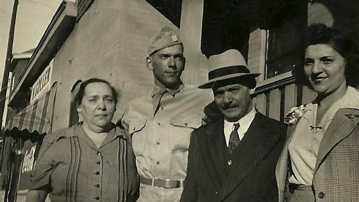 Sarah, Abraham, Harry and Bess Goller posed outside the family’s Jewish deli at East Fourth and North Upper Streets in the early 1940s. The business was saved by an unusual loan from officials at Transylvania College during the Great Depression.