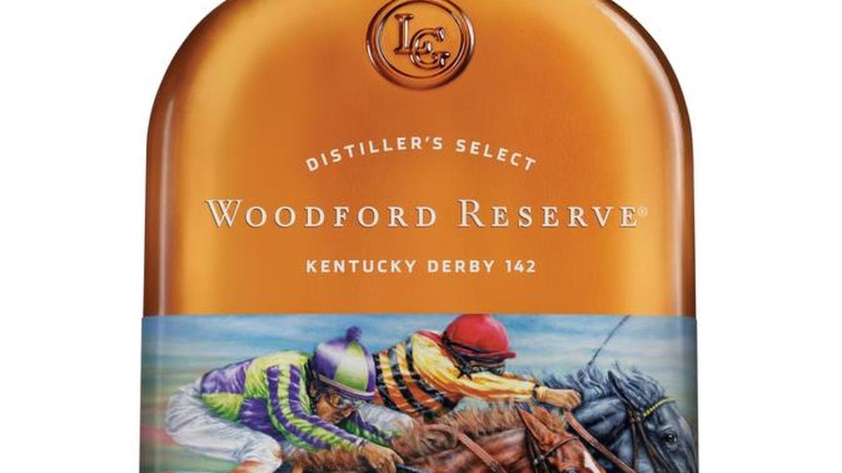 The 2016 Woodford Reserve commemorative bottle features art by Thomas Allen Pauly of Chicago.