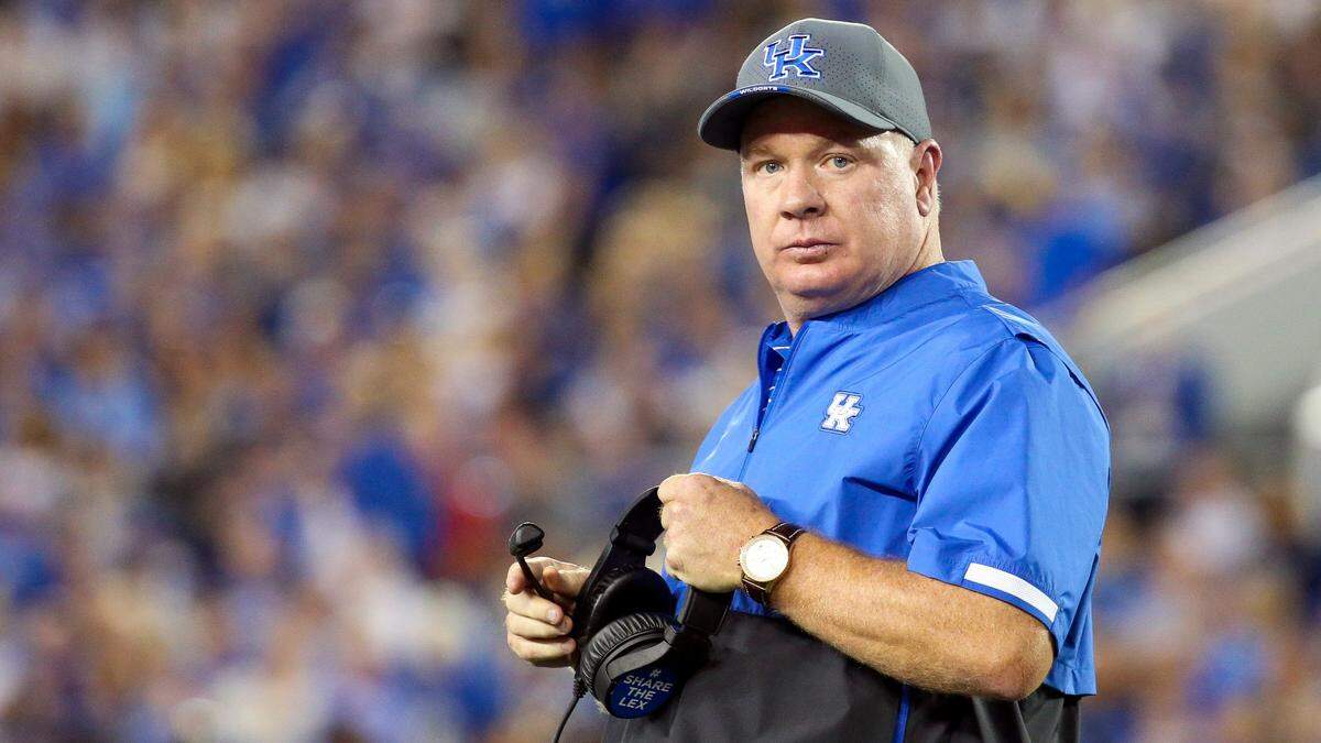 Mark Stoops is Kentucky’s all-time winningest football coach with a 66-59 record.