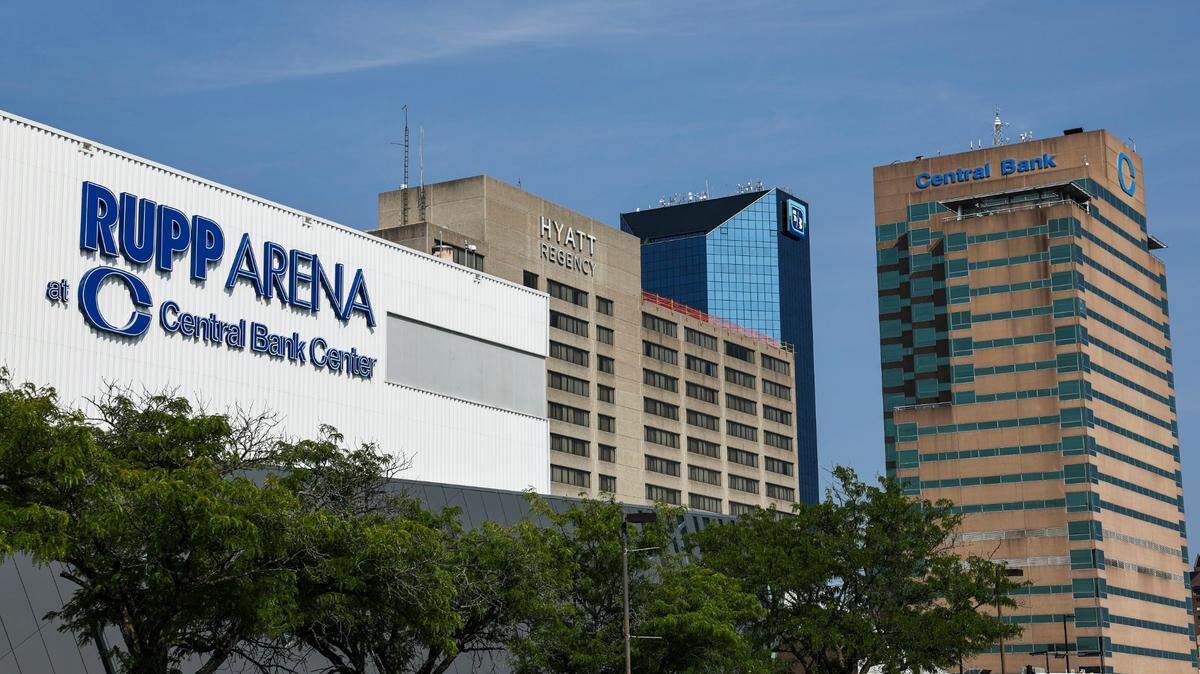 Rupp Arena at the Central Bank Center in downtown Lexington, Ky, Tuesday, August 1, 2023.