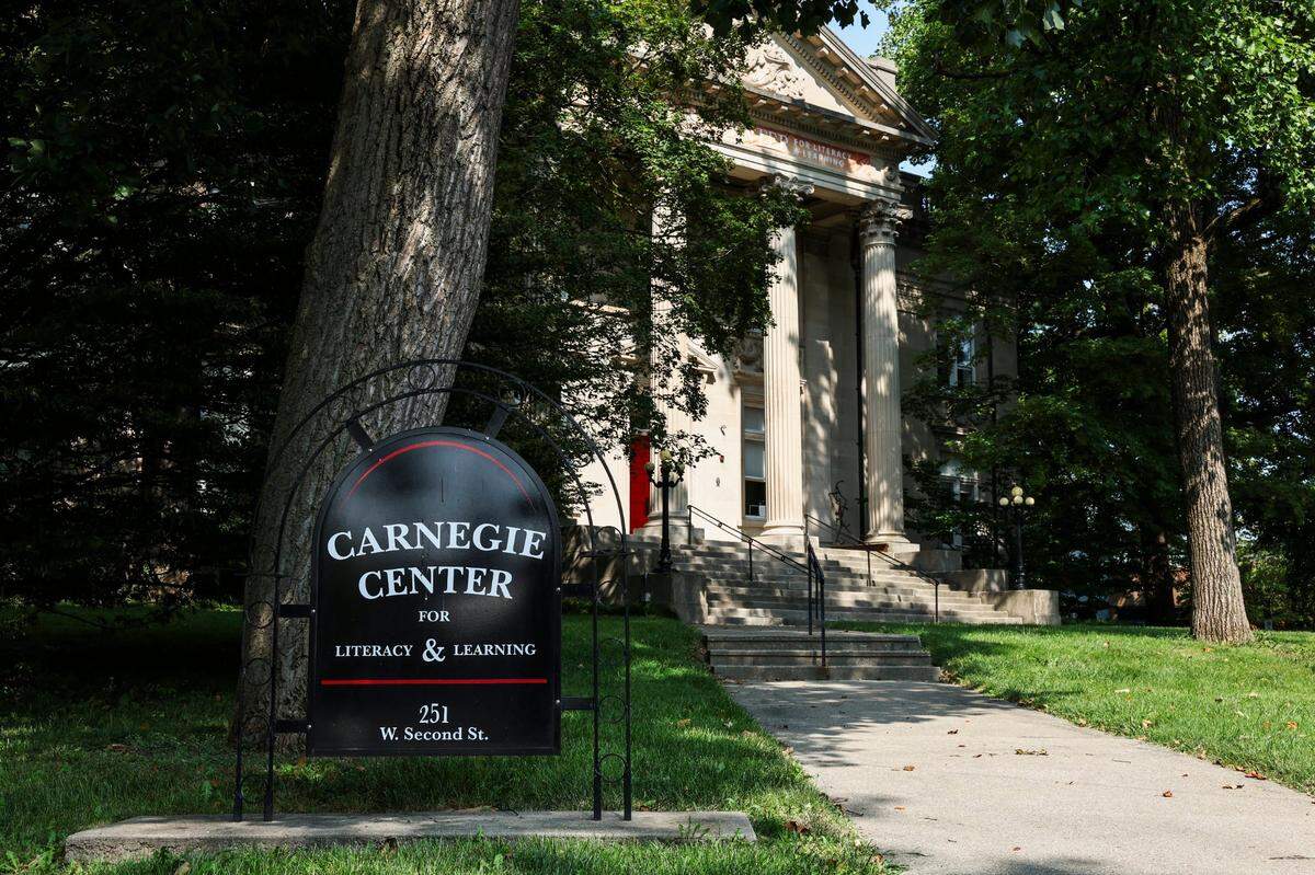 The Carnegie Center near Gratz Park in downtown Lexington, Ky, Tuesday, August 1, 2023.