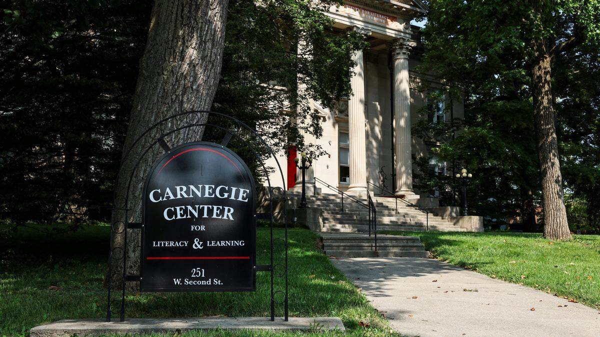 The Carnegie Center near Gratz Park in downtown Lexington, Ky, Tuesday, August 1, 2023.