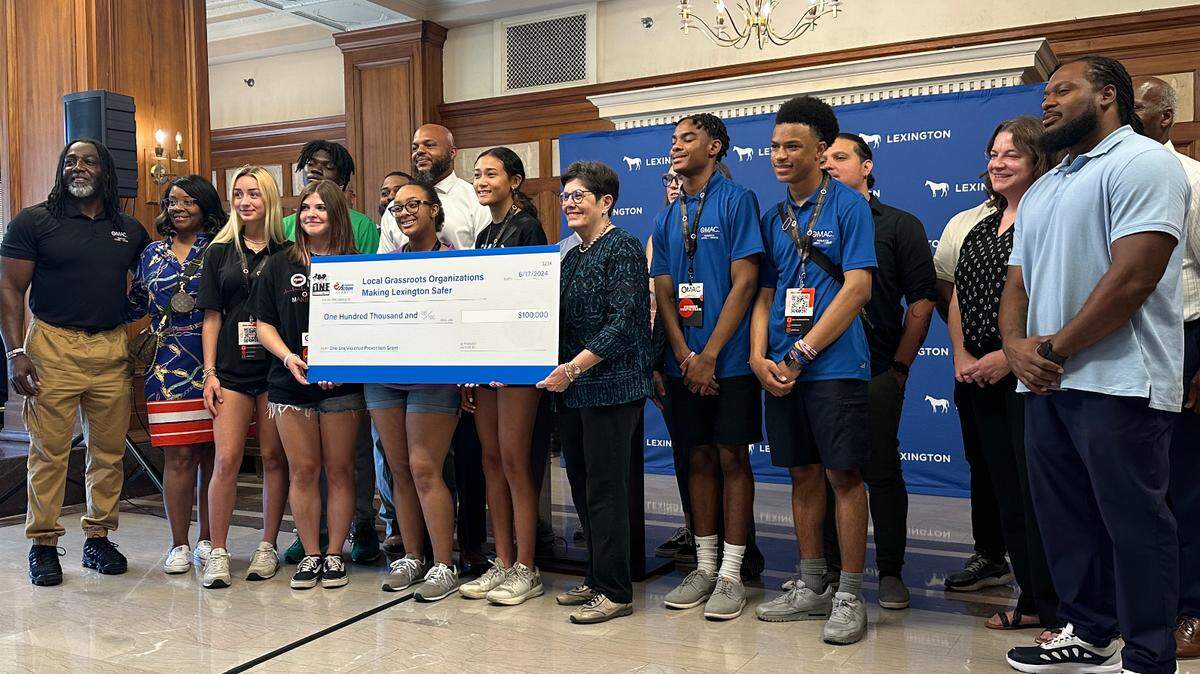 Along with Lexington Mayor Linda Gorton, One Lexington announced Monday grants for 15 organizations active in violence prevention, totaling $100,000.