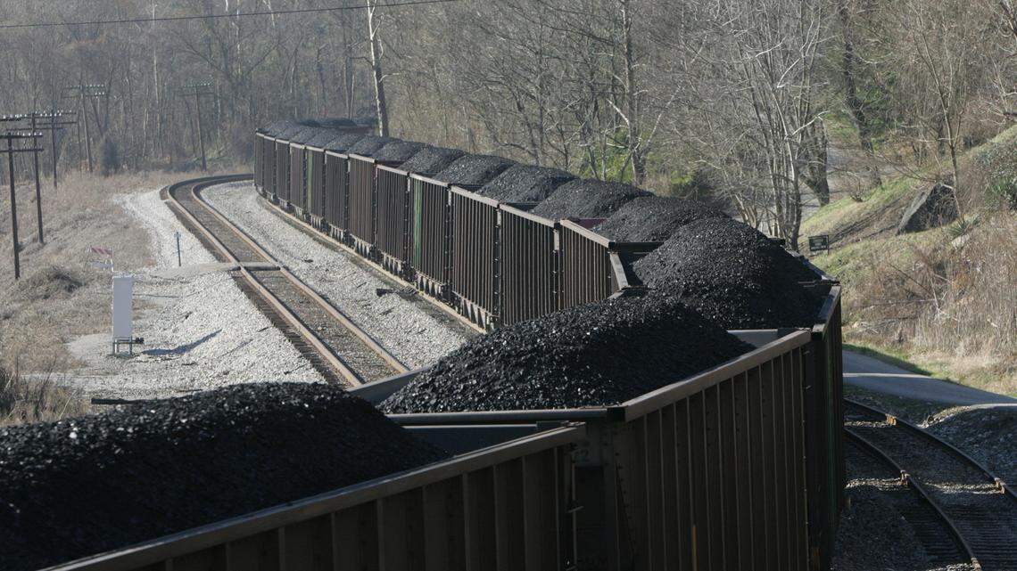 A coal train near Typo Tunnel Lane in Typo on Dec. 11, 2006.