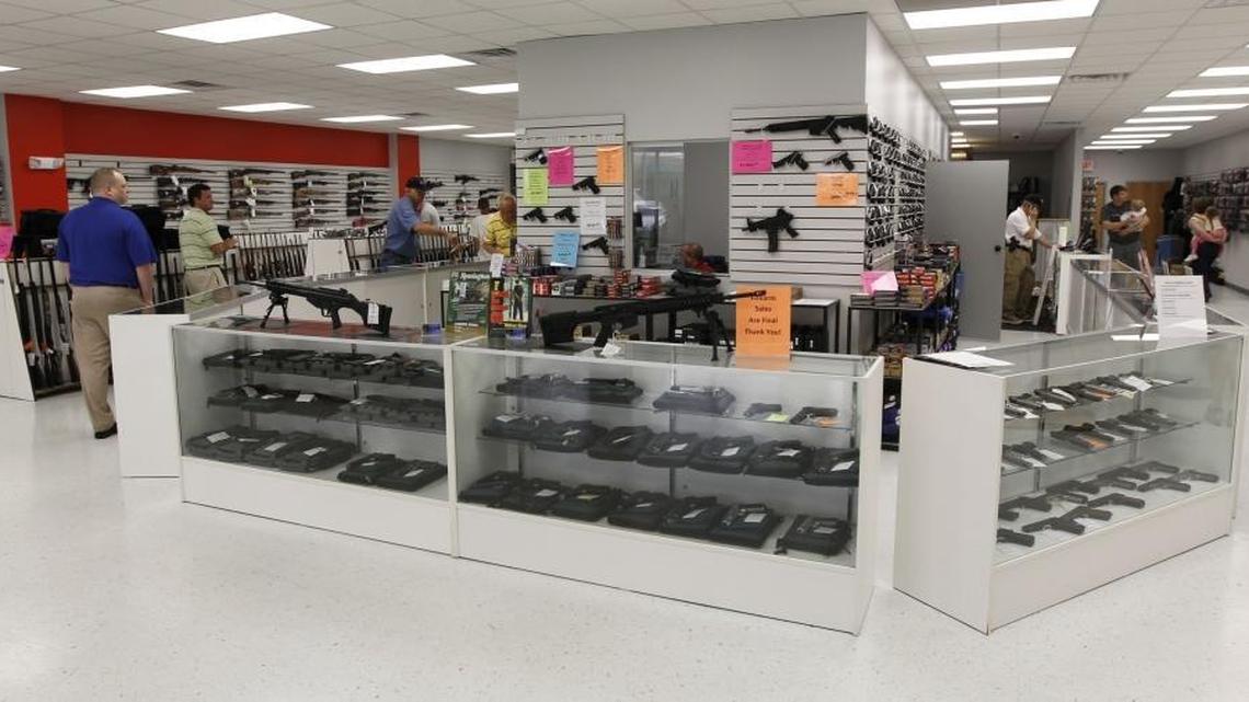 Retail showroom at The Gun Warehouse & Range, 1105 Industry Rd. in Lexington, Ky., Wednesday, June, 09, 2010. It is also the home of Buds Police Supply and budsgunshop.com.