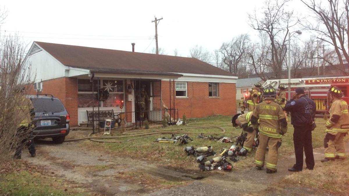 Firefighters extinguished a fire that started in a bedroom at a home on Knight Lane.