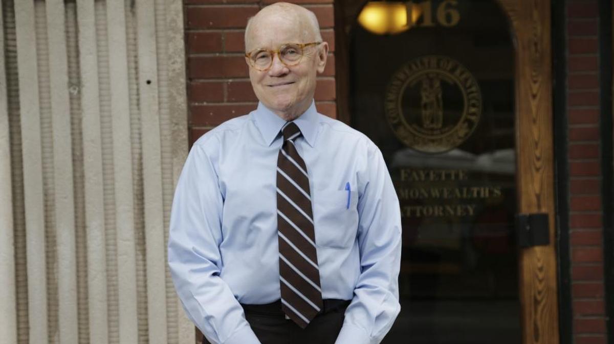 Fayette County Commonwealth’s Attorney Ray Larson outside his office in Lexington, Ky, on Sept. 29, 2016. Larson is retiring after nearly 32 years.