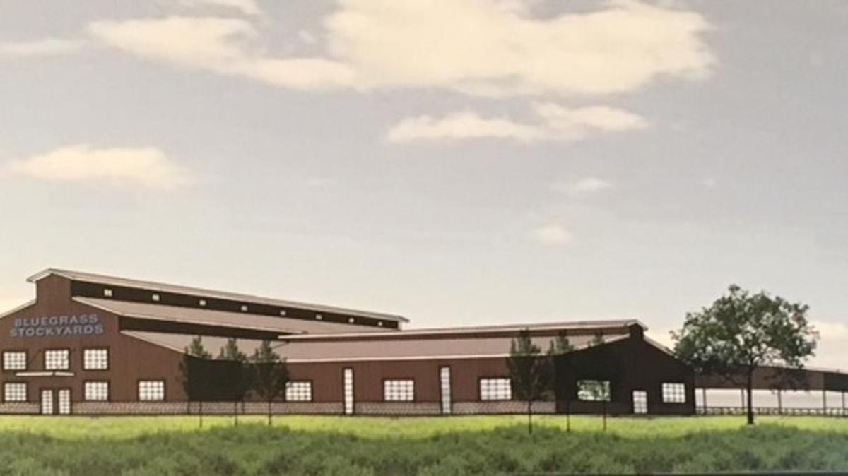Rendering of proposed Blue Grass Stockyards on Ironworks Pike at I-75.