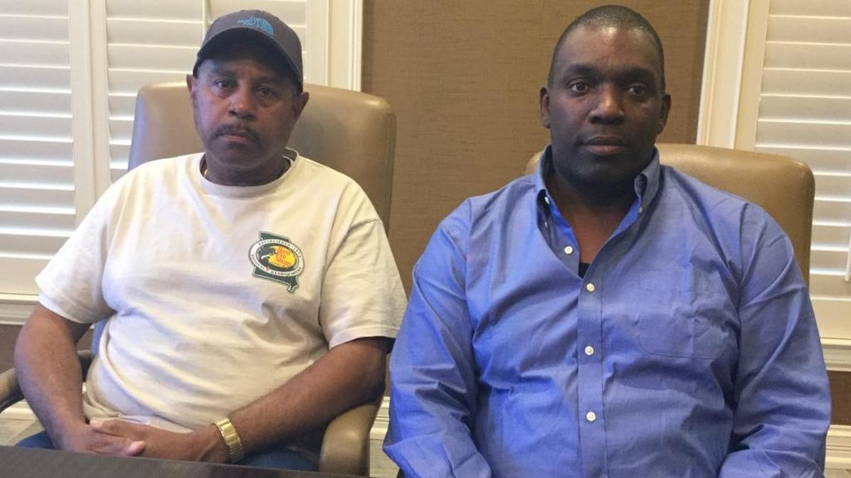 Donald Ragland, left, and William Barber, are two of the eight plaintiffs who were awarded $5.3 million in April by a Fayette Circuit Court jury in a lawsuit against UPS.