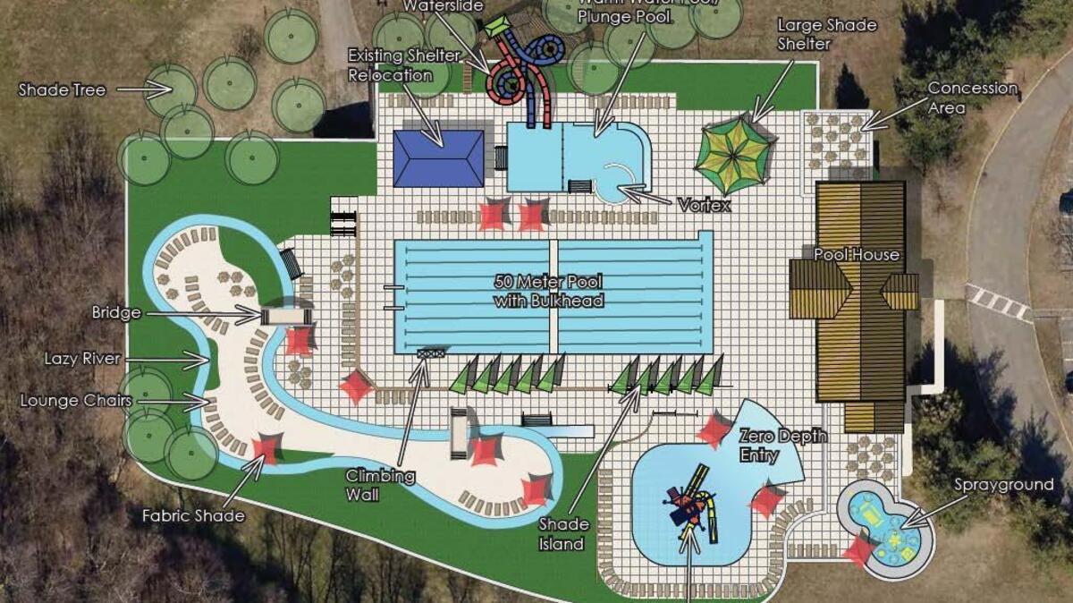 The proposed Shillito regional aquatic center.
