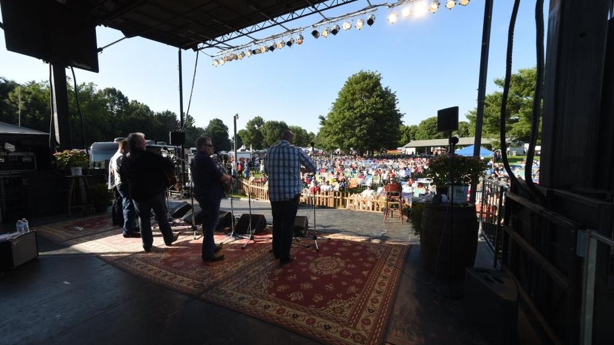 Russell Moore & IIIrd Tyme Out played to the late afternoon crowd at Festival of the Bluegrass in 2017.