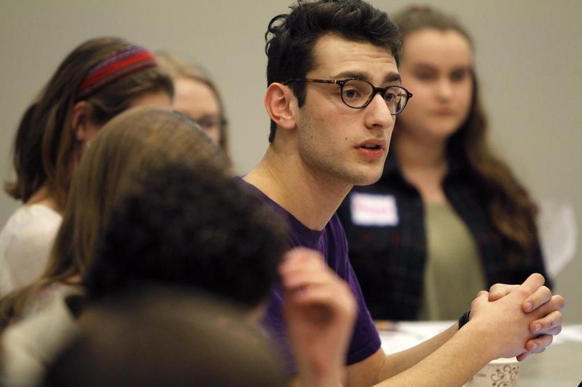 Zach Sippy, a senior at Henry Clay, spoke Tuesday at a meeting of the Prichard Committee Student Voice Team. Students are planning to hold “March for Our Lives KY Student Teach-In” at the Capitol in Frankfort on March 20. It will highlight the issue of student safety and school climate in the context of recent school shootings and threats in Kentucky and across the country.