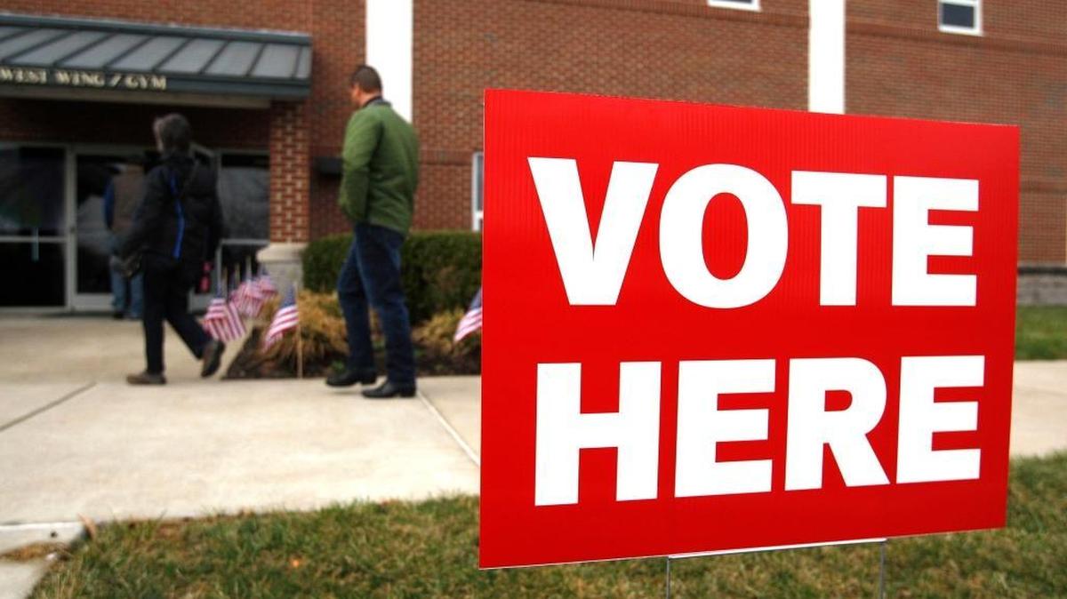 Voters enter Northeast Christian Church as Fayette Co. Republicans caucused for President in Lexington, Ky., Saturday, March 5, 2016.