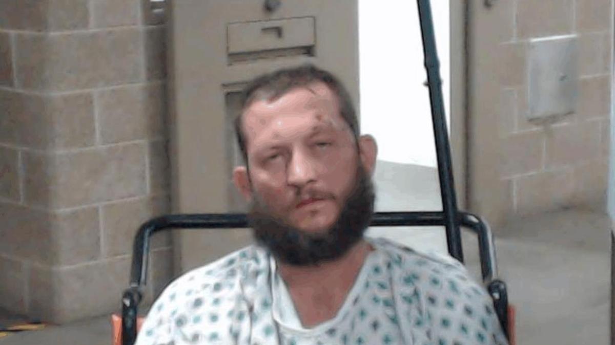 Nathaniel Harper was taken to jail after he was treated at the University of Kentucky Chandler Hospital in Lexington.