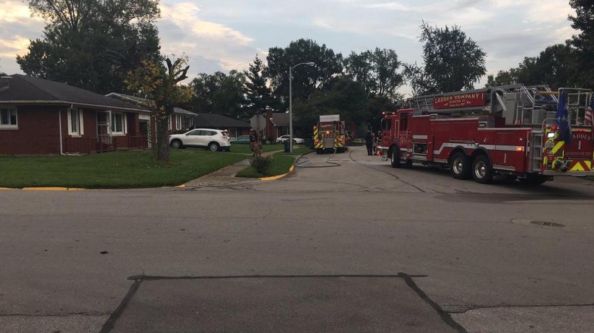 Smoke at 1801 Sarasota Court (left) was extinguished by the Lexington Fire Department on Tuesday morning.