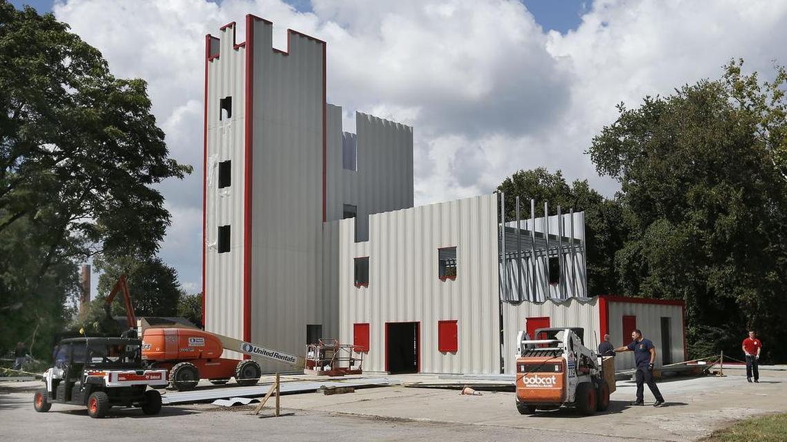 The new Lexington fire department training tower at the Fire Training Center on Old Frankfort Pike was almomst complete last September. The previous tower, which had been condemned, was torn down in 2012.