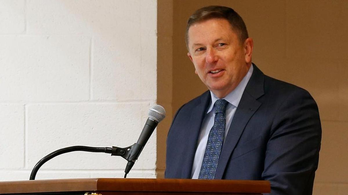 Public Safety Commissioner Ronnie Bastin spoke during a police recruit graduation ceremony Dec. 15 at the city’s police training academy on the campus of Bluegrass Community and Technical College.