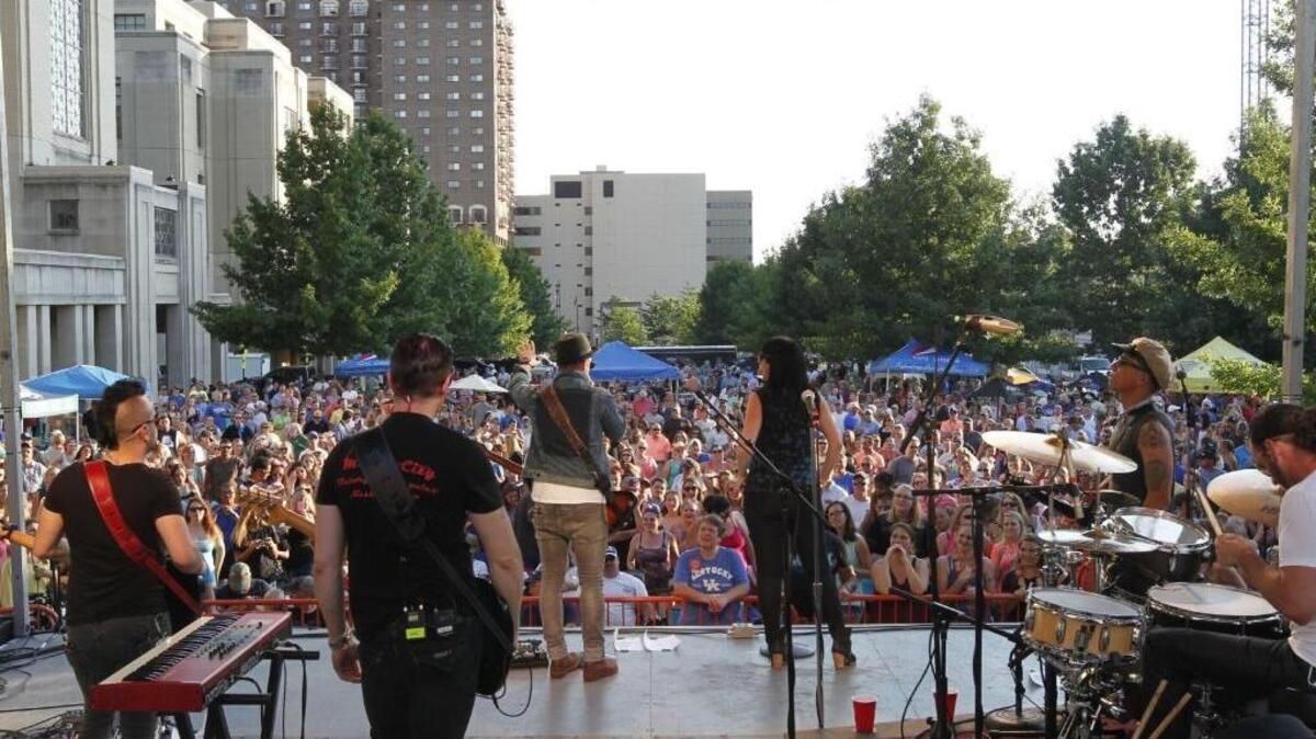 Thompson Square at the Robert F. Stephens Courthouse Plaza.