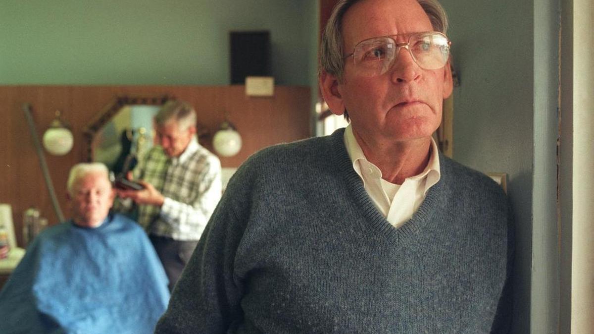 Roy Durbin in his barbershop.