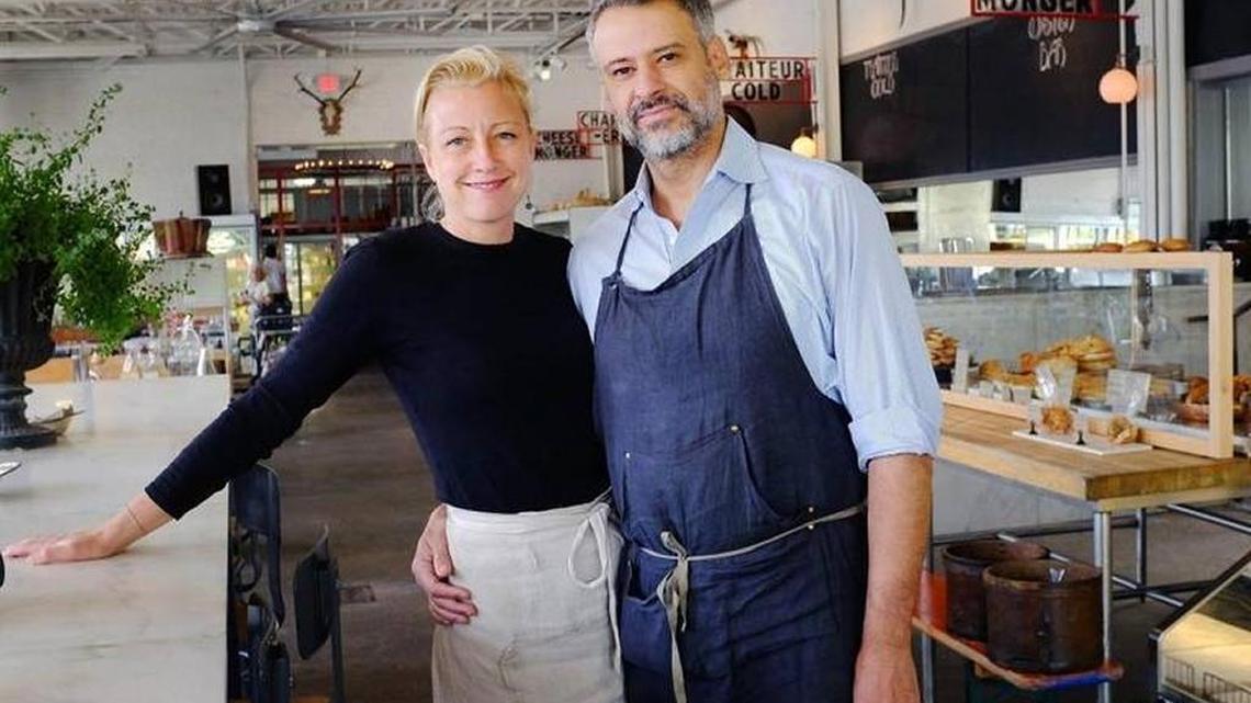 This is a 2015 photograph of Andrea Sims, left, and her husband, Krim Boughalem, who operated National Provisions restaurant until it closed in September 2016.