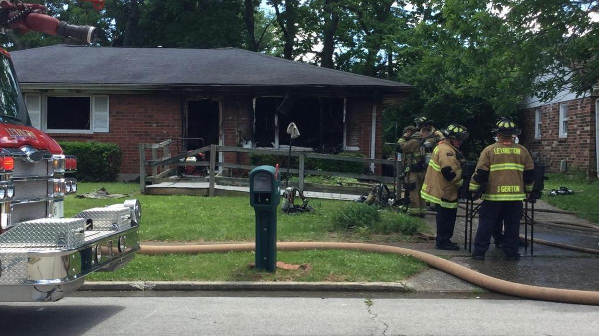 Lexington firefighters responded to a house fire on the corner of Grant Drive and Hollow Creek Road Tuesday afternoon.