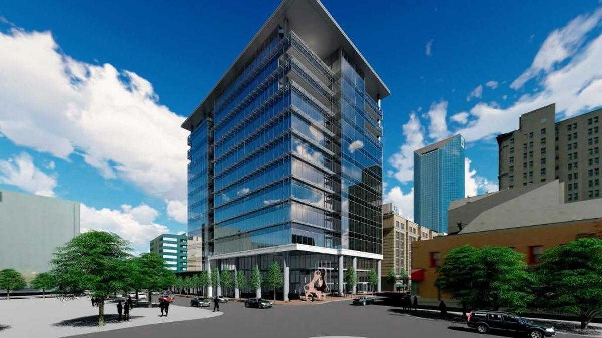 CentrePointe design renderings released Wednesday. This would be the view from Main Street and Limestone in downtown Lexington.
