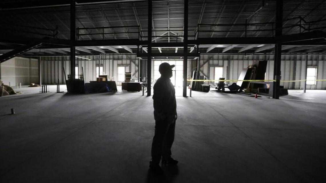 Rev. Willis Polk stands in the unfinished space where the sanctuary is planned at Imani Baptist Church on Georgetown Road in Lexington, Ky, on Dec. 6, 2016.