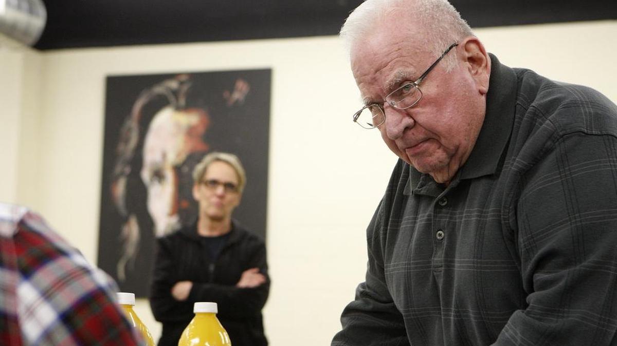 Lexington pastor Wayne Smith spoke Tuesday in Lighthouse Ministries’ new dining hall, named for Smith and his late wife, Margorie, who died in November 2014. Smith, married for 63 years, was glad his wife finally got an accolade.