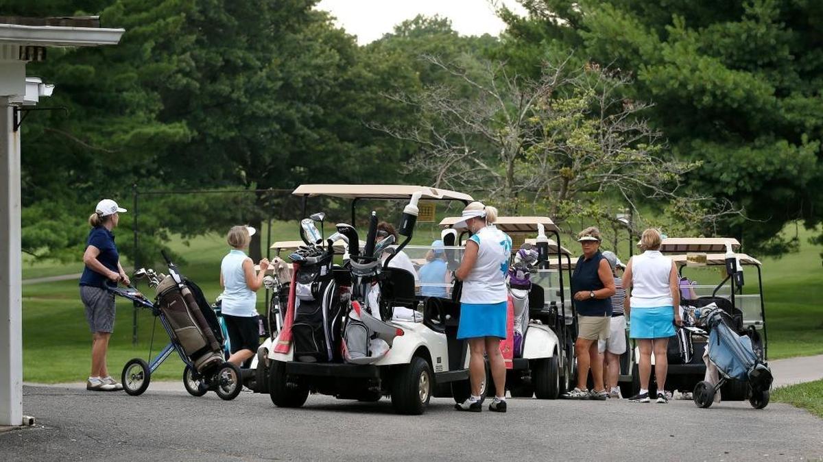 Women in the Lexington Women’s Golf Association prepared to start morning play Tuesday at the Gay Brewer Jr. Picadome Golf Course in Lexington.