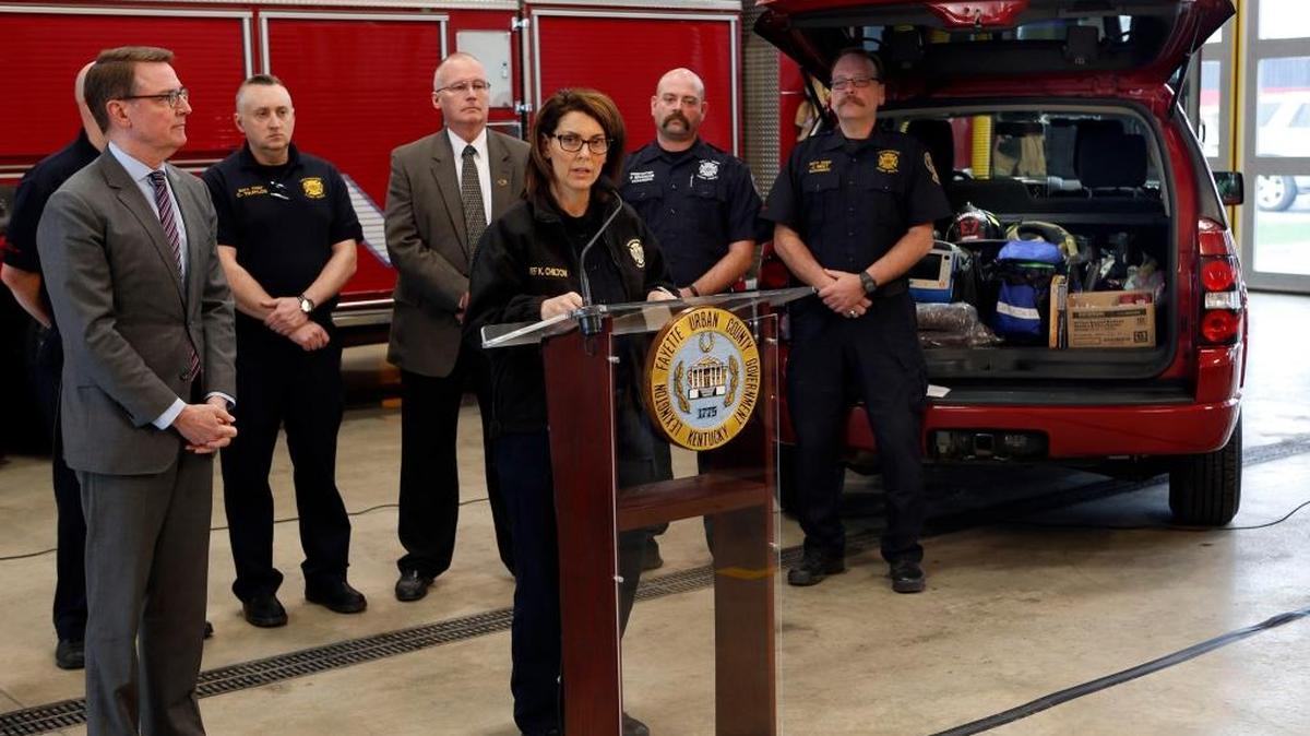 Lexington Fire Chief Fire Chief Kristin Chilton helped unveil the new Fire Department Community Paramedicine Program during a news conference Wednesday afternoon at Lexington Fire Station 2 on Eastland Drive. The program is designed in part to curtail the number of unnecessary ambulance runs. Paramedicine will send a paramedic or a nurse to those who call ambulances but only need primary care. The program will hopefully save the city money and free up much-needed ambulances for real emergencies.