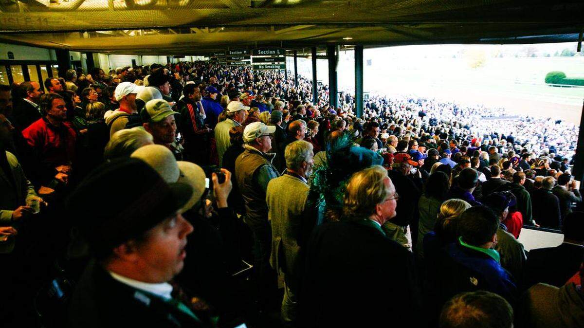 Racing fans waited for the Breeders’ Cup Classic, featuring Triple Crown winner American Pharoah, on Oct. 31, the second day of the 2015 Breeders’ Cup World Championships at Keeneland.