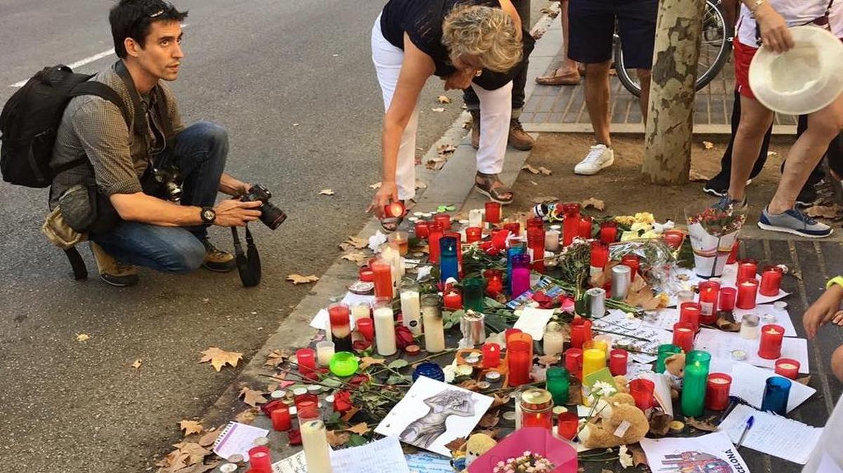 Matthew Wilson shared photos from a memorial in Barcelona on social media.