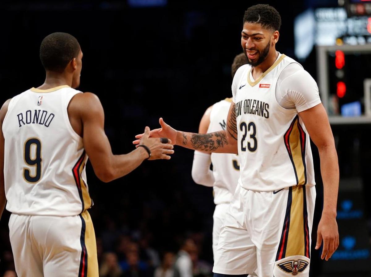 After New Orleans made a surprise run to the NBA Western Conference playoffs semifinals, you wonder how Pelicans star Anthony Davis (23) feels about the club letting point guard Rajon Rondo leave for the Los Angeles Lakers via free agency.