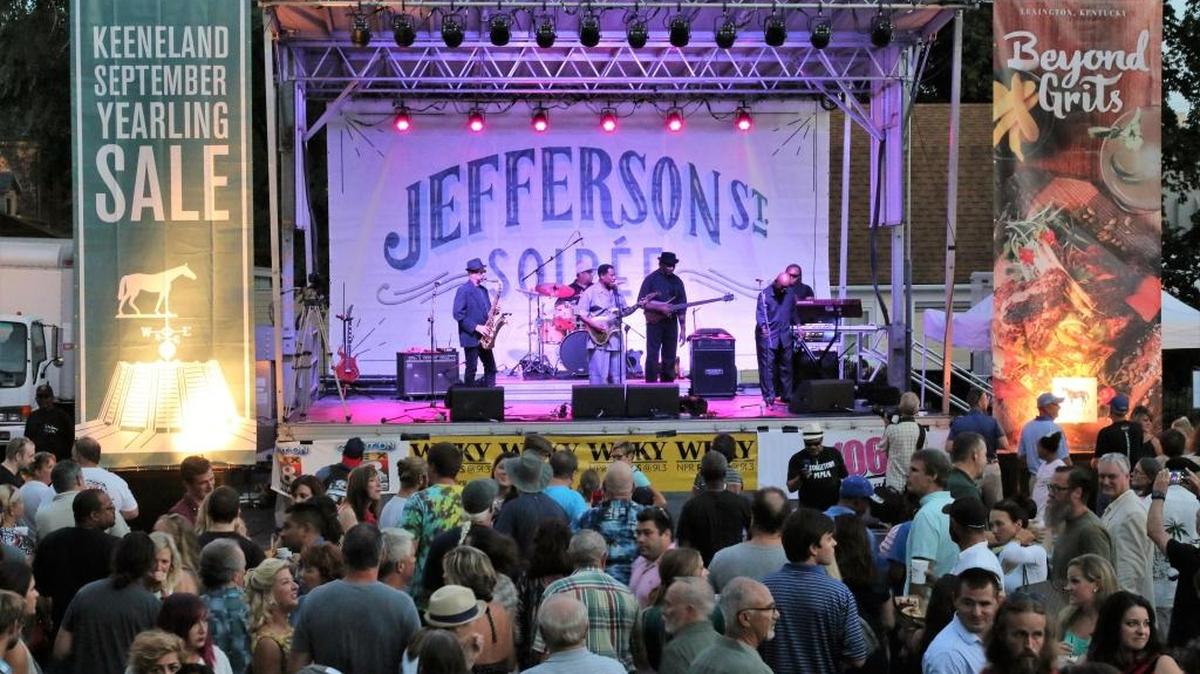 This years Jefferson Street Soirée will feature live music by The Kentucky Hoss Cats and the Tee Dee Young Band.