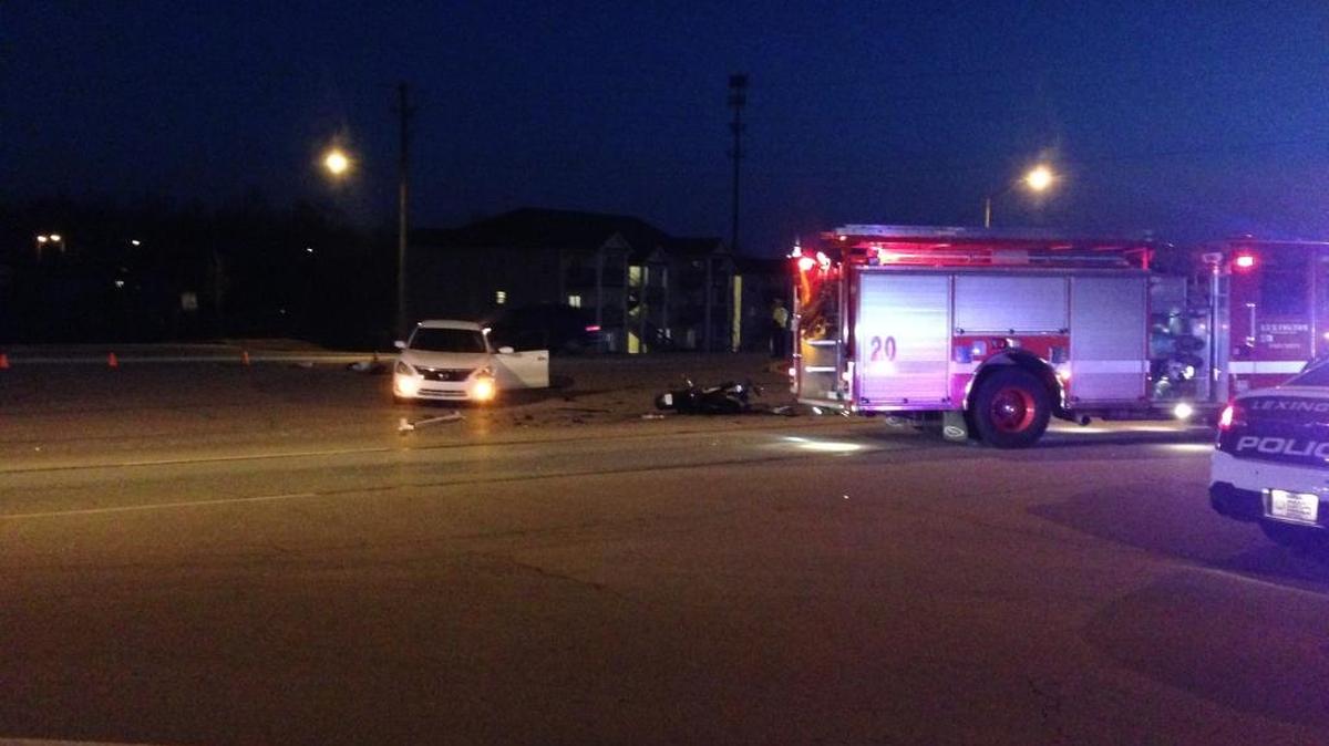 Accident on the corner of Palomar and Harrodsburg Road in Lexington.