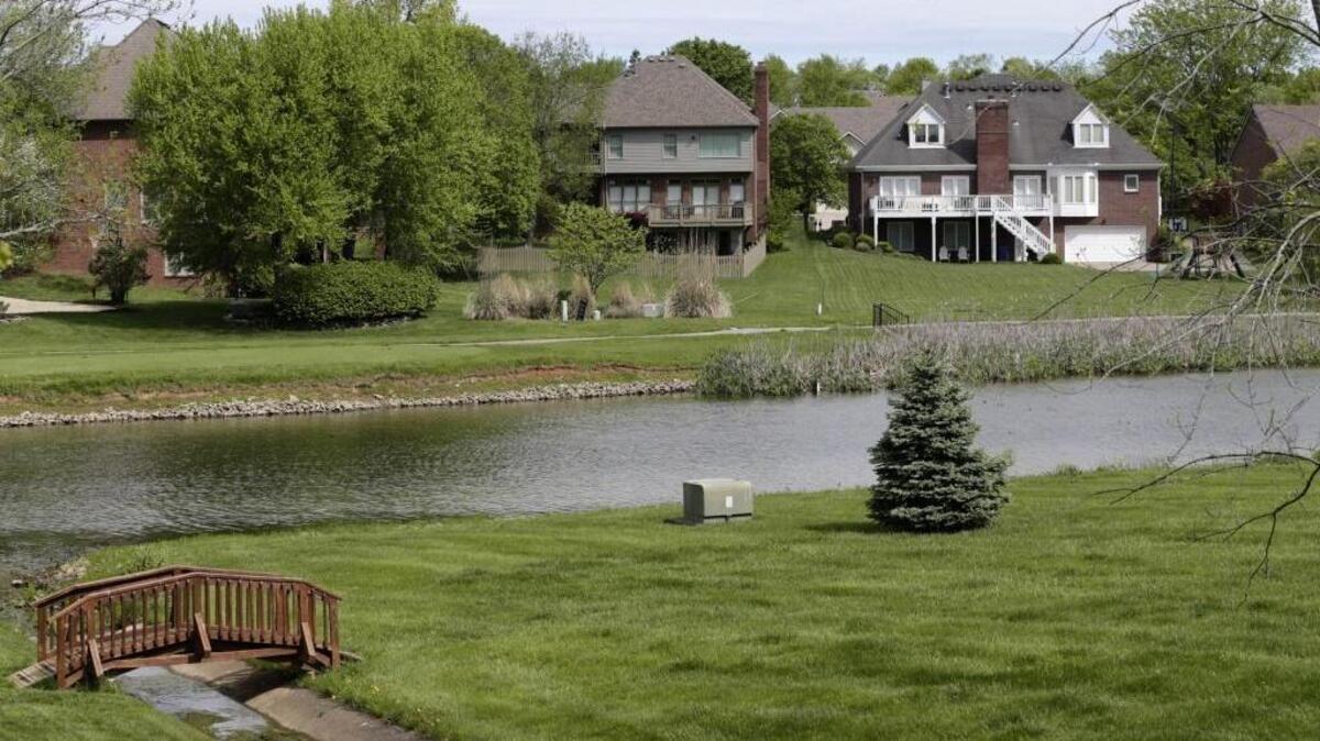 Houses near the 10th fairway at Andover Golf and Country Club.