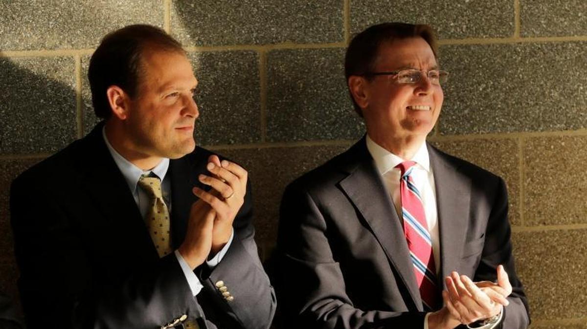 US Rep. Andy Barr, R-Lexington, and Lexington Mayor Jim Gray, on Oct. 24, 2016.