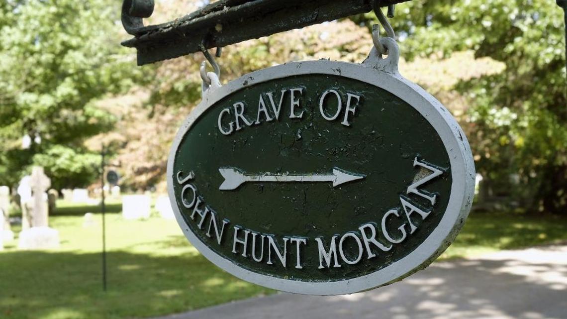 Lexington Cemetery has markers pointing the way to the graves of John Hunt Morgan and, across the lane, John C. Breckinridge.