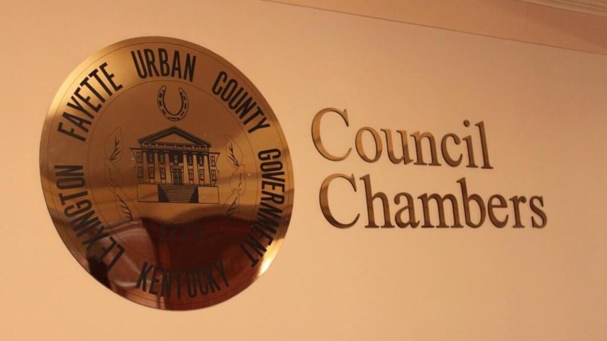 Lexington Fayette Urban County Government council chambers.