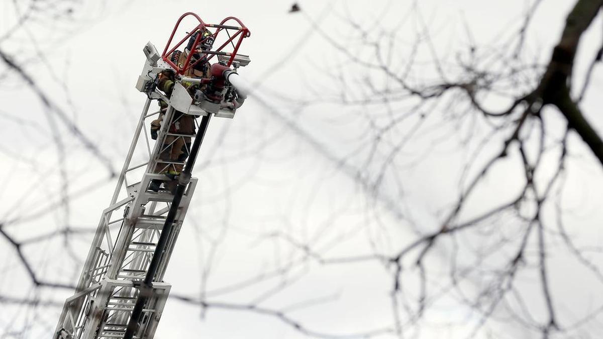 Lexington firefighters battled a fire in February 2016.